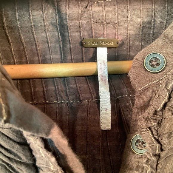 Free people prairie ruffle design long sleeve shirt S - Picture 4 of 6